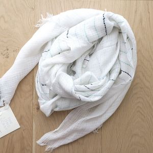 LOFT Lightweight Embroidered Summer Scarf